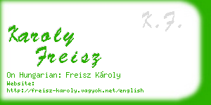 karoly freisz business card